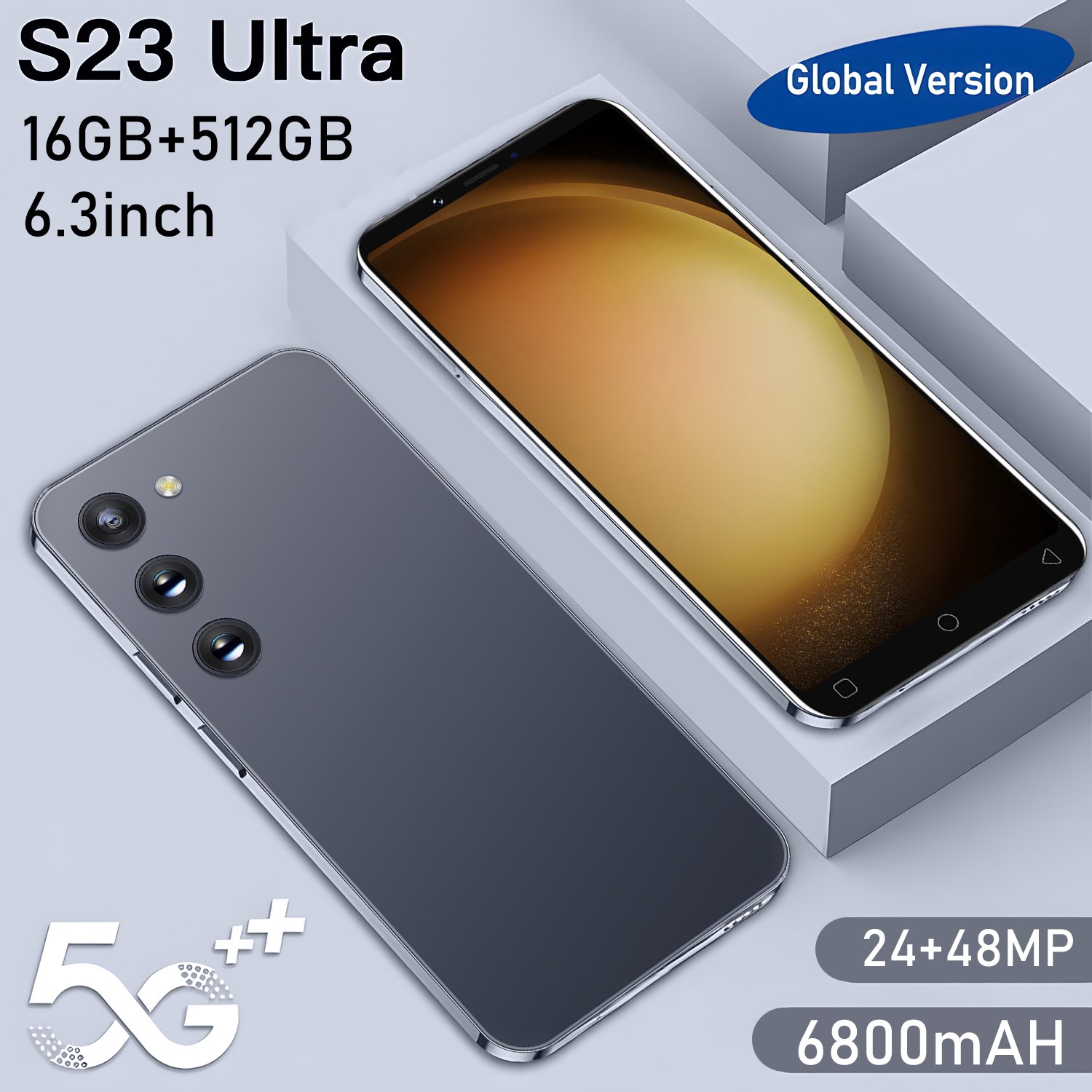 original S23 Ultra Original S23 Ultra Original 16gb+1tb 6.3 Inch 48mp+100mpv 3g/4g/5g High Quality Android 12 Smart Cell Phone